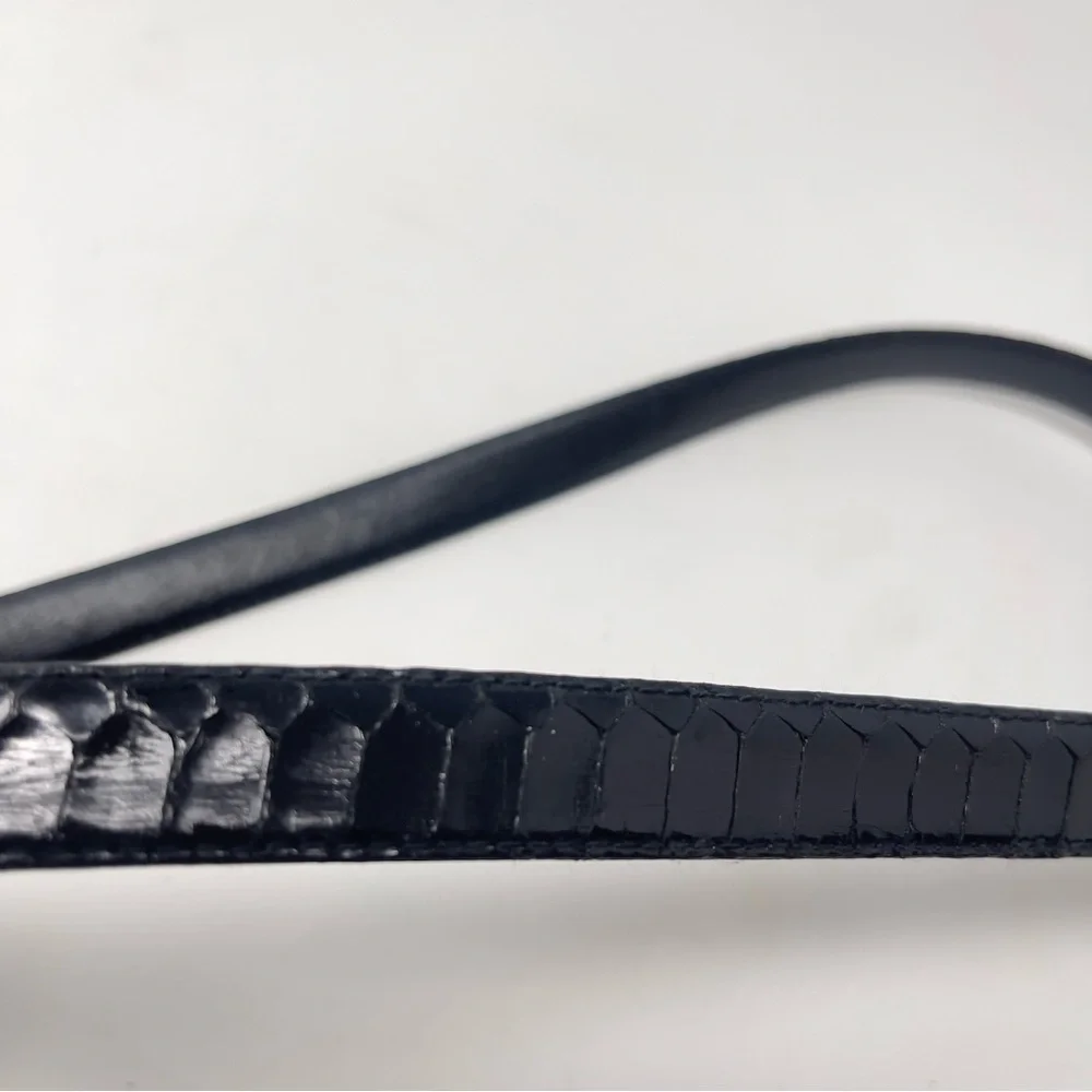 Vintage Genuine Snakeskin Leather Belt, Black –‎ The Leather Shop Made in Taiwan